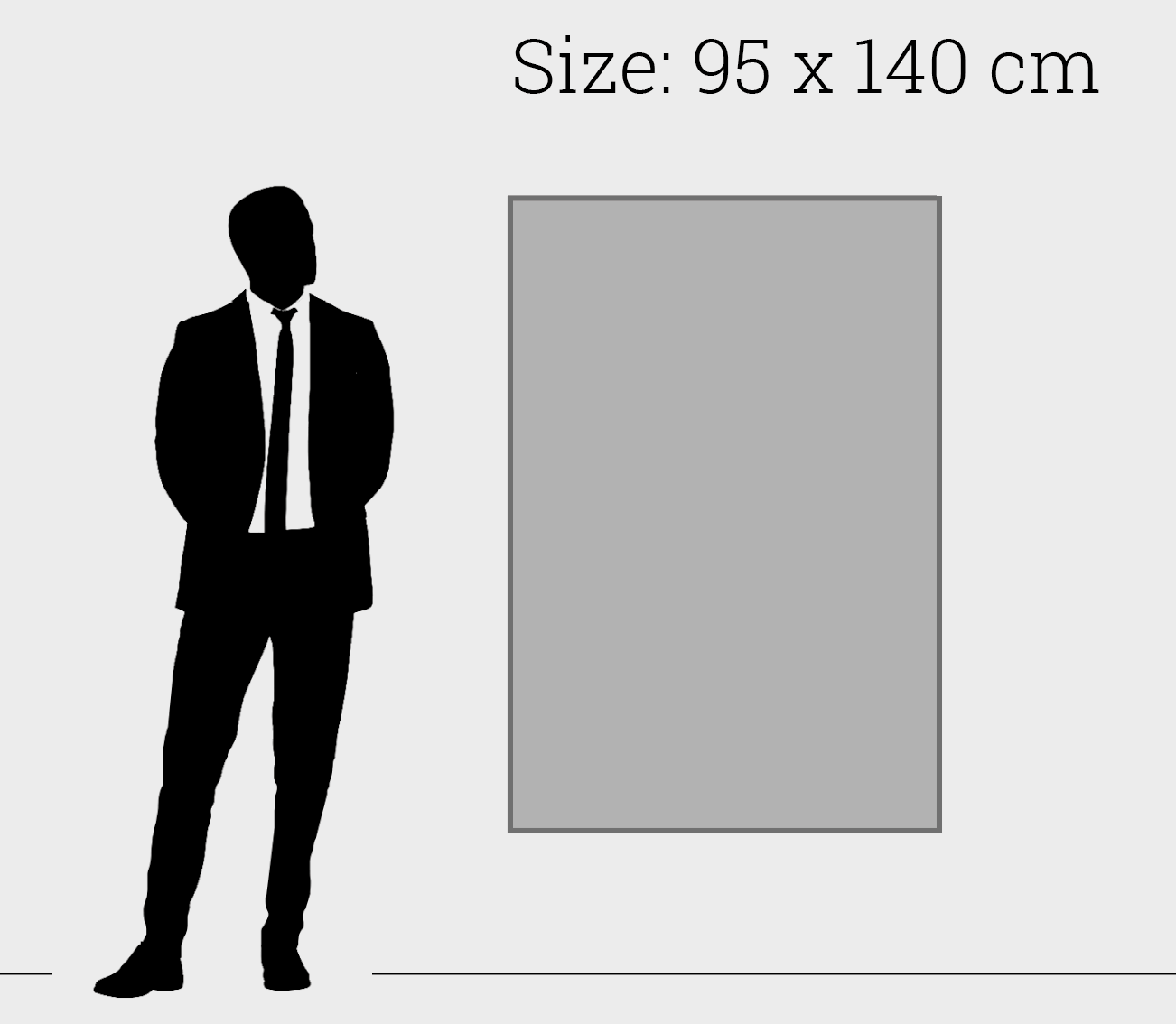 ”Cough” Aluminium plate with black frame.