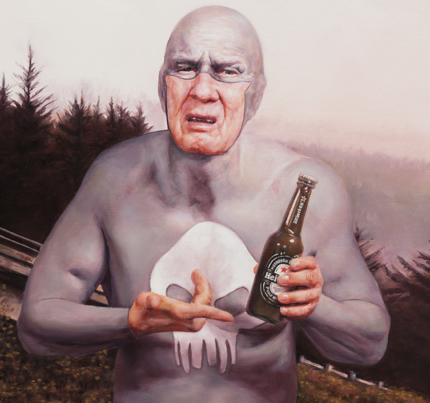 ”Beer?” 2 sizes. Aluminium plate with black frame.