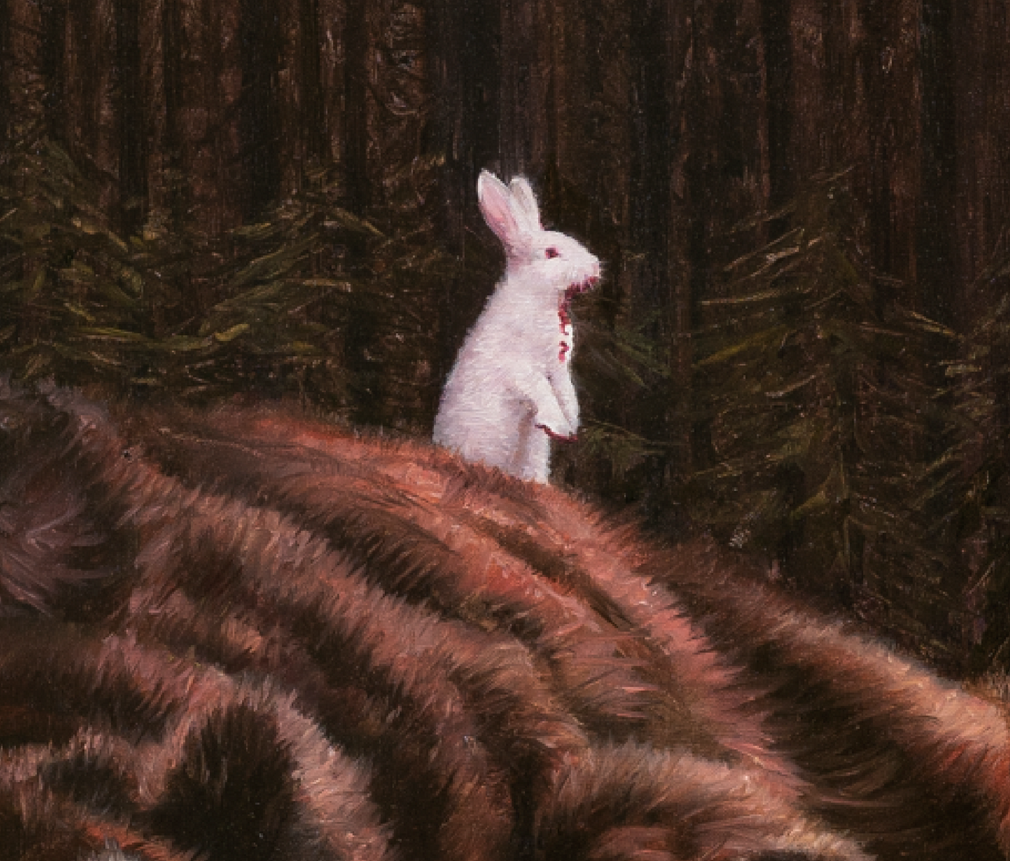 ”White Rabbit” 3 sizes. Aluminium plate with black frame.