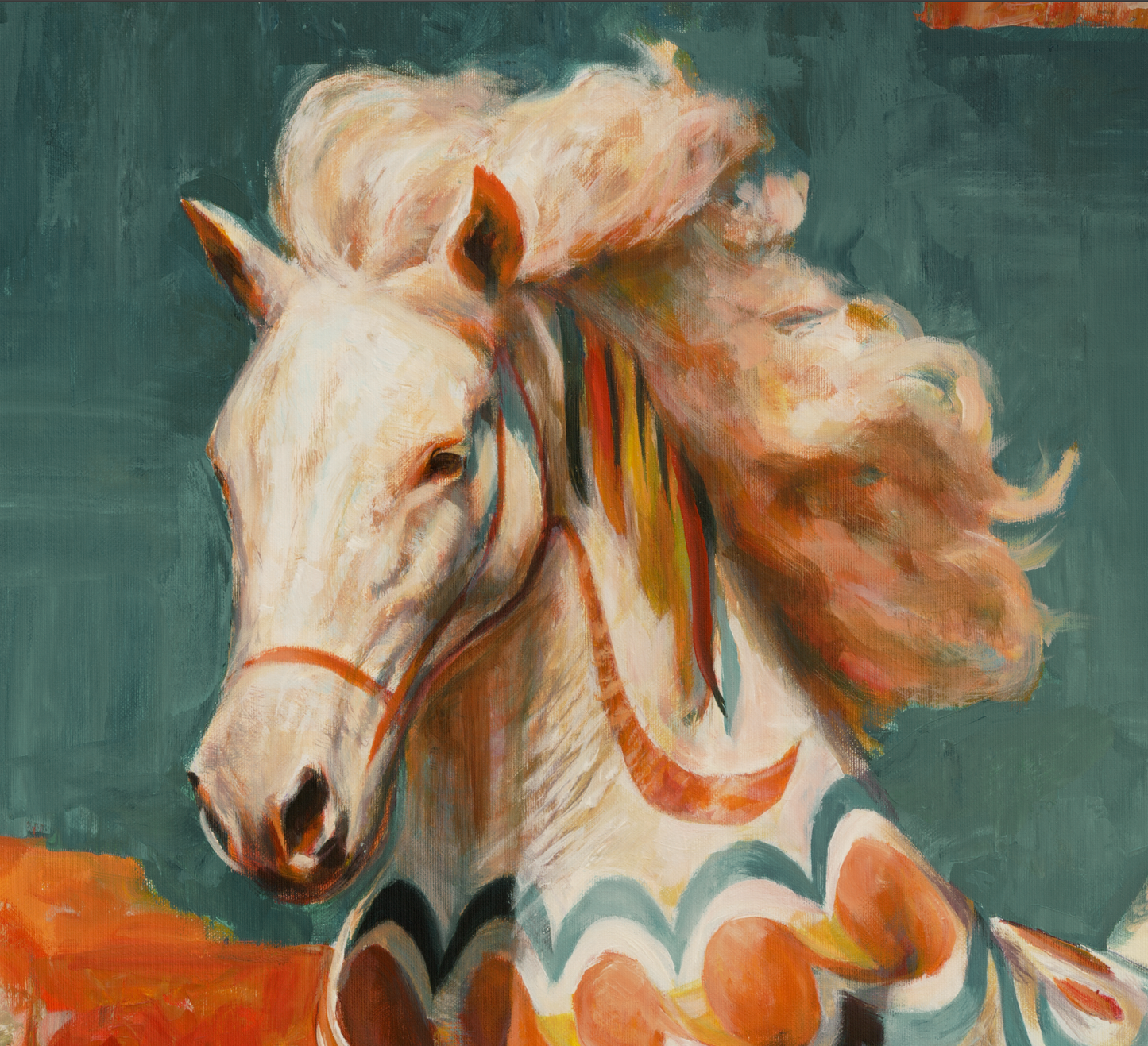 ”Prancing Dalecarlia horse White” Paper 50 x 65 cm. Limited Edition of 175