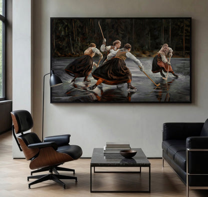 “Game On” Aluminium panel  in 2 sizes. Frame not included.