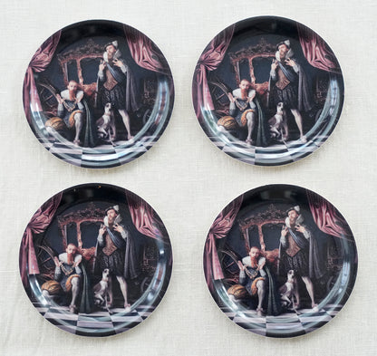 4x Coaster – ”Royal Gangsters” environmentally friendly wood and eucalyptus veneer